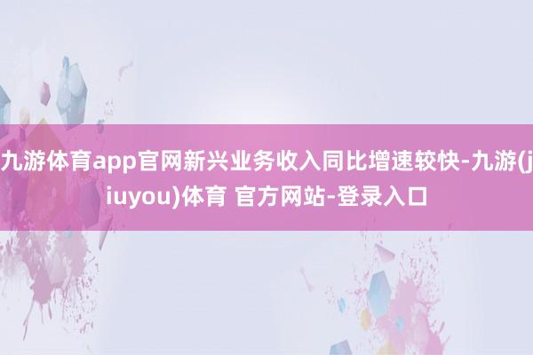 九游体育app官网新兴业务收入同比增速较快-九游(jiuyou)体育 官方网站-登录入口