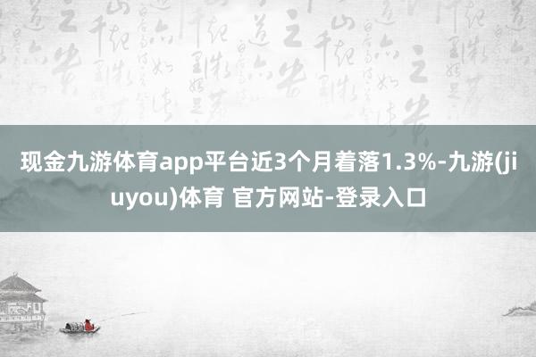 现金九游体育app平台近3个月着落1.3%-九游(jiuyou)体育 官方网站-登录入口
